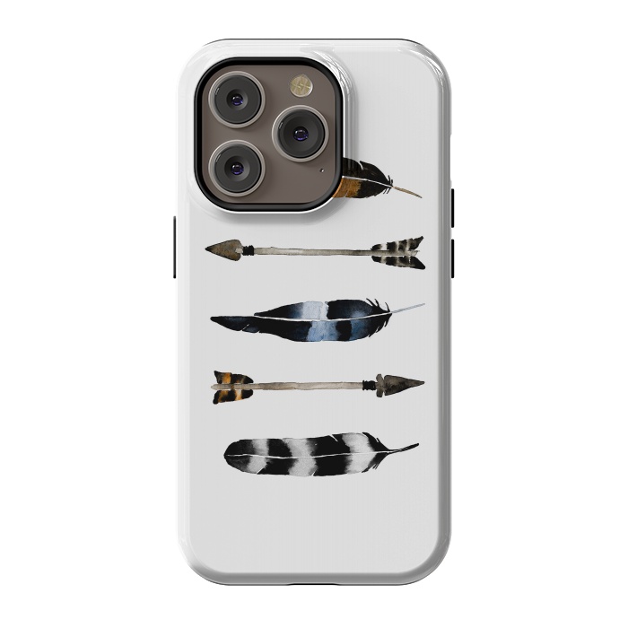 iPhone 14 Pro StrongFit Flint & Feathers by Amaya Brydon