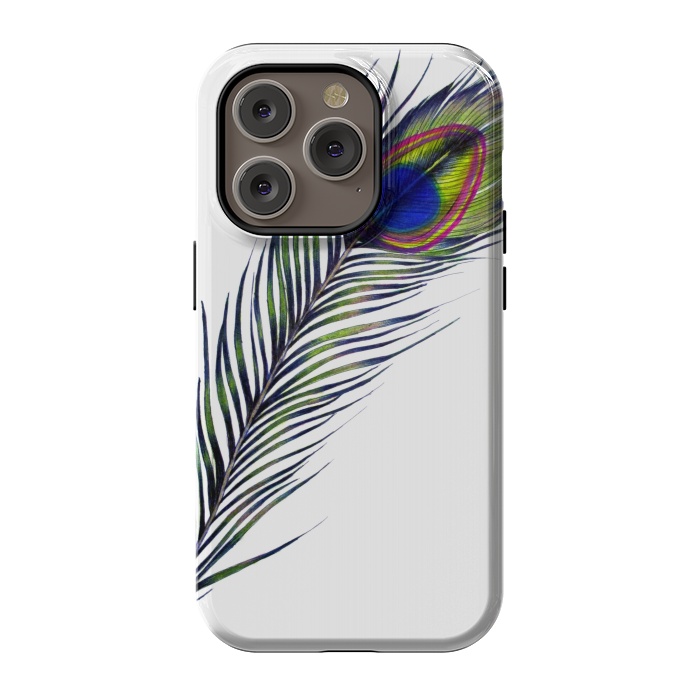 iPhone 14 Pro StrongFit The Peacock's Feather by ECMazur 
