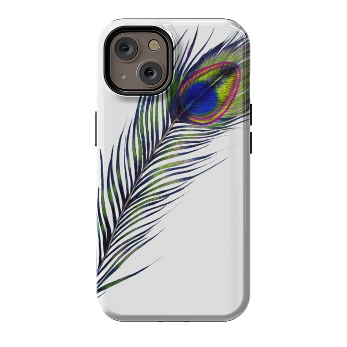 iPhone 14 StrongFit The Peacock's Feather by ECMazur 