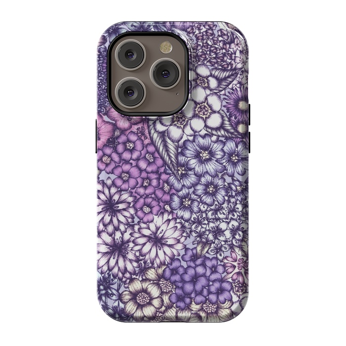 iPhone 14 Pro StrongFit Faded Blossoms by ECMazur 