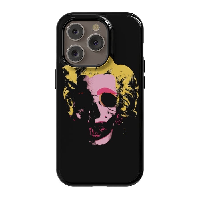 iPhone 14 Pro StrongFit Marilyn Monroe Pop Art Skull by Alisterny
