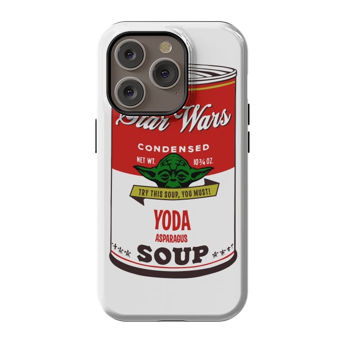 iPhone 14 Pro StrongFit Star Wars Campbells Soup Yoda by Alisterny