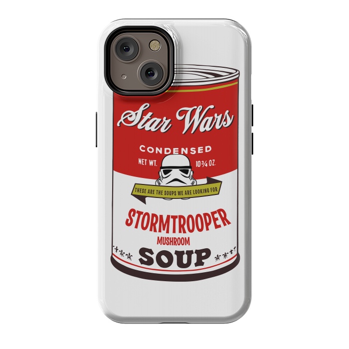 iPhone 14 StrongFit Star Wars Campbells Soup Stormtrooper by Alisterny
