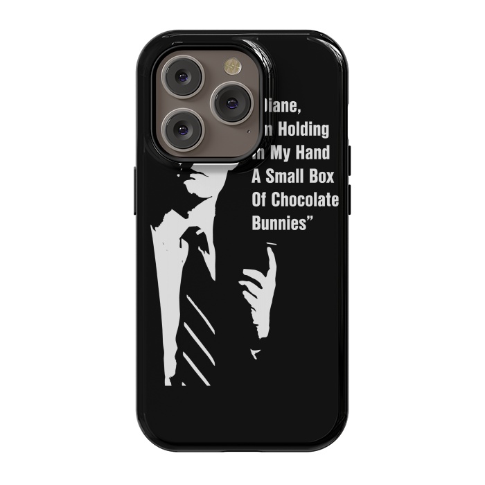 iPhone 14 Pro StrongFit Twin Peaks Diane Chocolate Bunnies by Alisterny