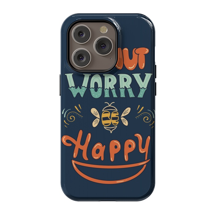 iPhone 14 Pro StrongFit Donut Worry Be Happy by Coffee Man