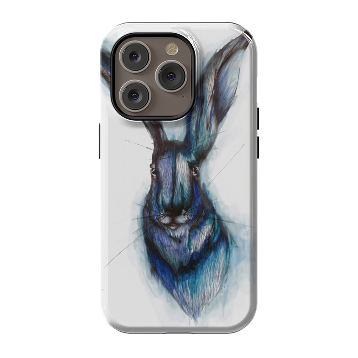 iPhone 14 Pro StrongFit Blue Hare by ECMazur 