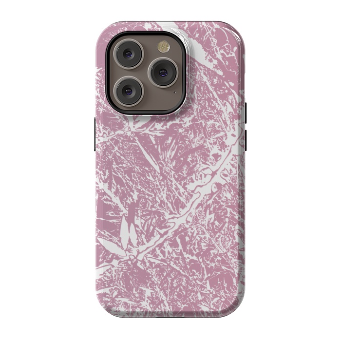 iPhone 14 Pro StrongFit Pink Floral Art by Zala Farah