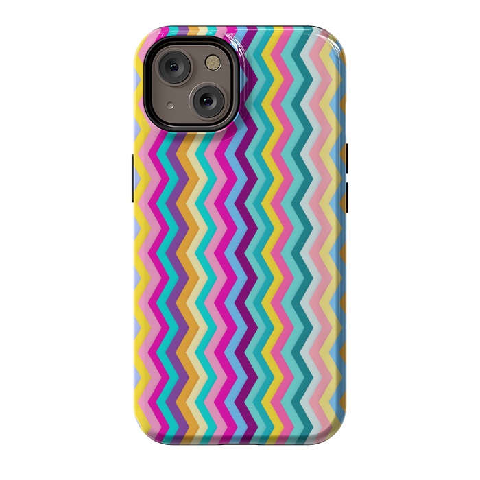 iPhone 14 StrongFit Zigzag by Elizabeth Dioquinto