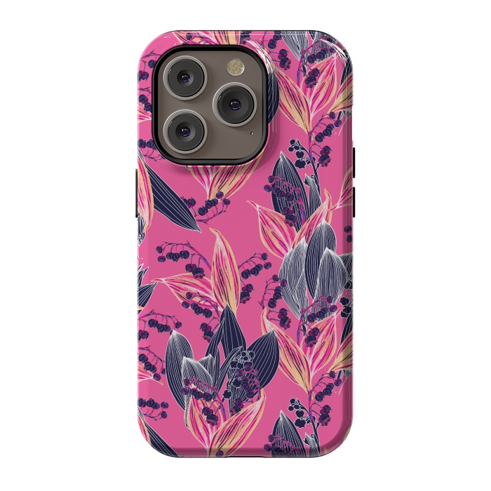 iPhone 14 Pro StrongFit Acidic Floral by Victoria Krupp-Rombalski