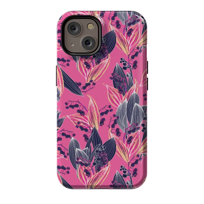 iPhone 14 StrongFit Acidic Floral by Victoria Krupp-Rombalski