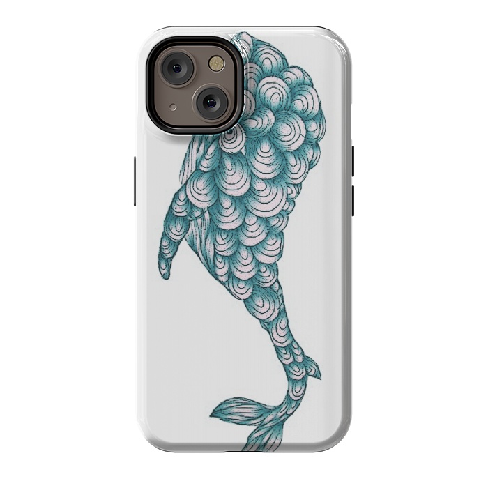 iPhone 14 StrongFit Turquoise Whale by ECMazur 