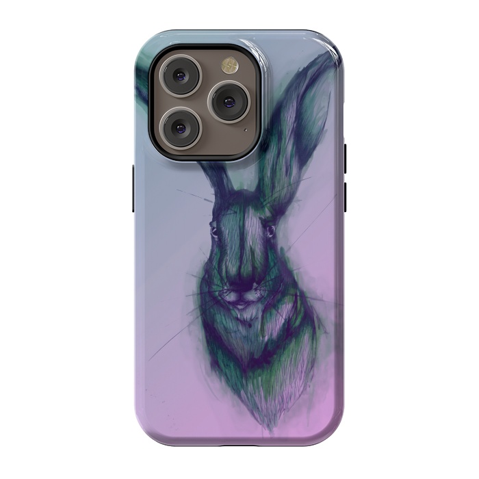 iPhone 14 Pro StrongFit Watercolor Hare by ECMazur 