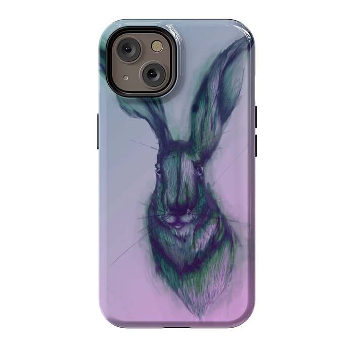 iPhone 14 StrongFit Watercolor Hare by ECMazur 