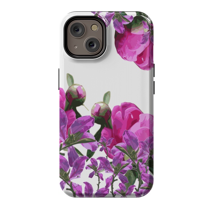 iPhone 14 StrongFit Hiding Pink Flowers by Zala Farah