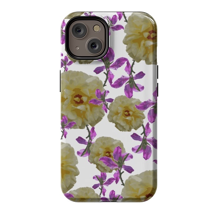 iPhone 14 StrongFit Flowers + Purple Vines by Zala Farah