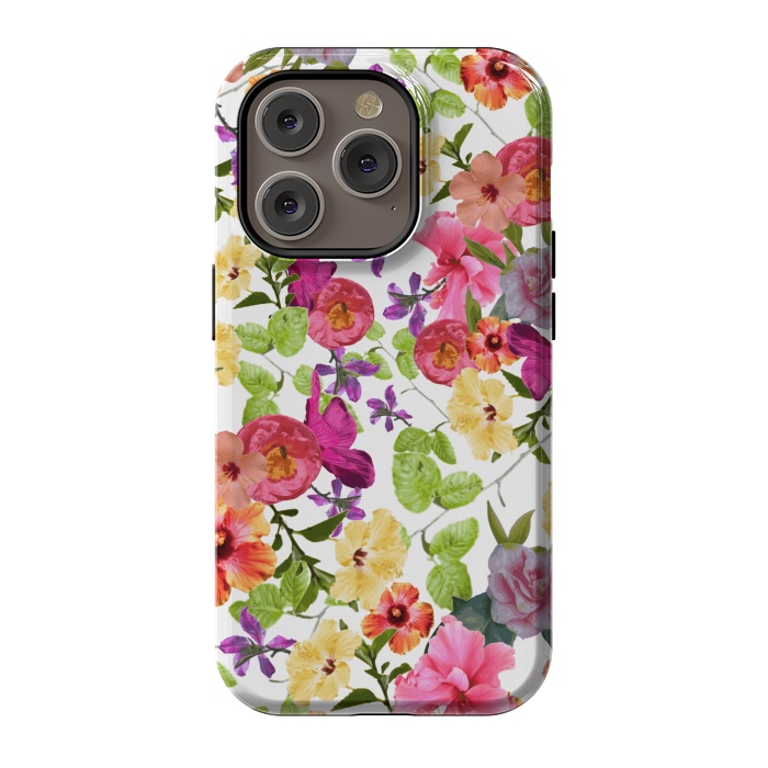 iPhone 14 Pro StrongFit Zariya Flower Garden by Zala Farah