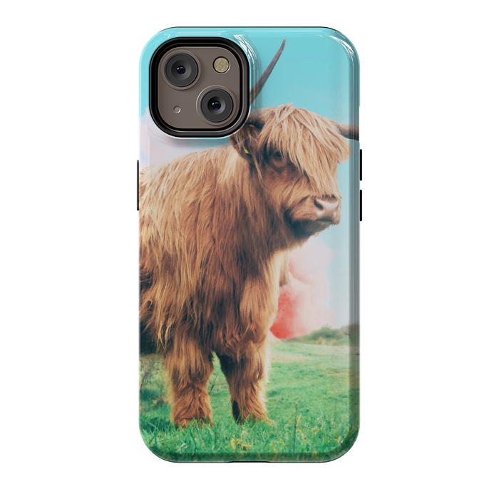 iPhone 14 StrongFit Highland Cow by Uma Prabhakar Gokhale