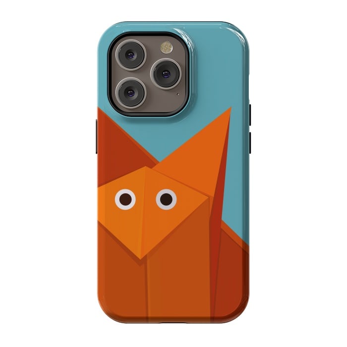 iPhone 14 Pro StrongFit Cute Origami Fox by Boriana Giormova