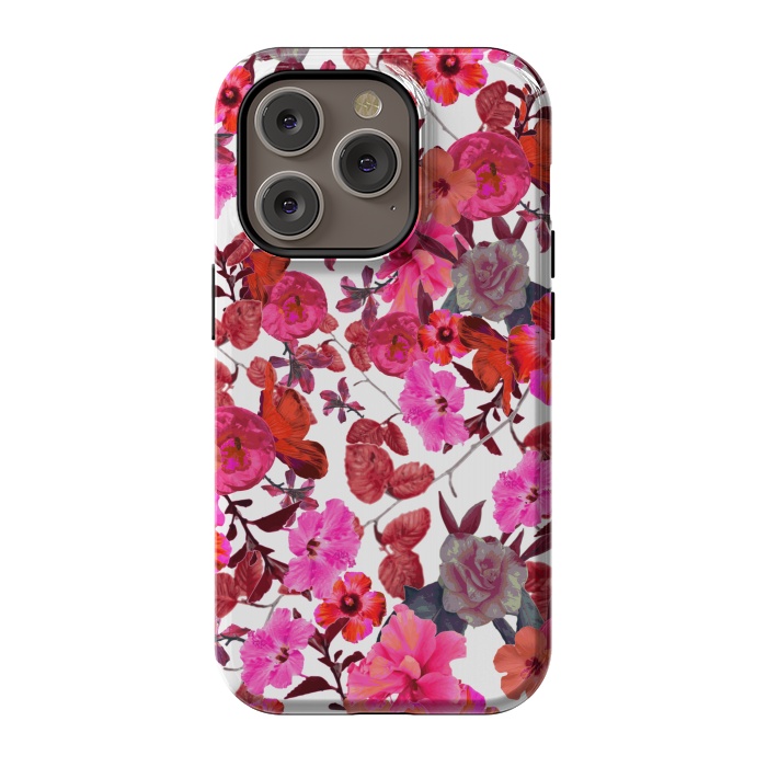 iPhone 14 Pro StrongFit Zariya Flower Garden (Pink) by Zala Farah