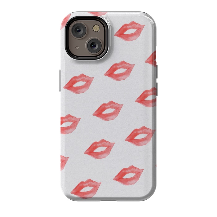 iPhone 14 StrongFit Lips Red by Caitlin Workman