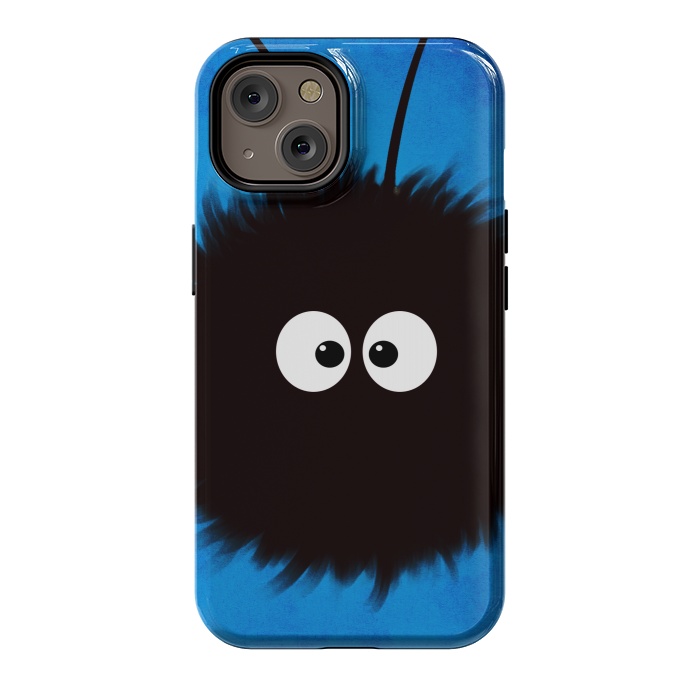 iPhone 14 StrongFit Blue Cute Dazzled Bug Character by Boriana Giormova