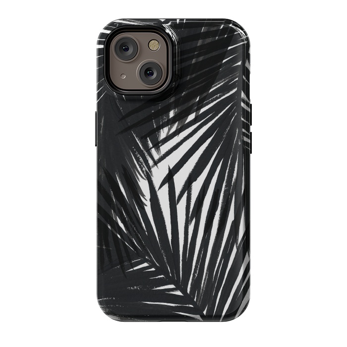 iPhone 14 StrongFit Black Palms by Caitlin Workman