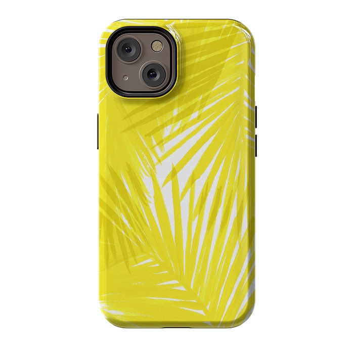 iPhone 14 StrongFit Yellow Palms by Caitlin Workman
