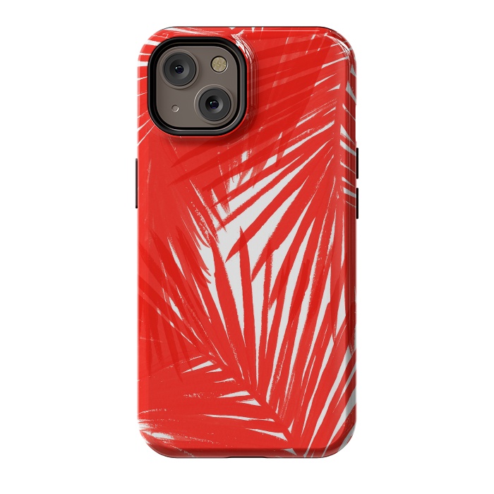 iPhone 14 StrongFit Red Palms by Caitlin Workman