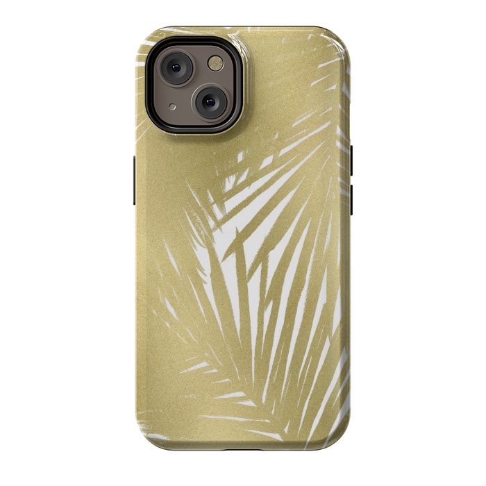 iPhone 14 StrongFit Gold Palms by Caitlin Workman