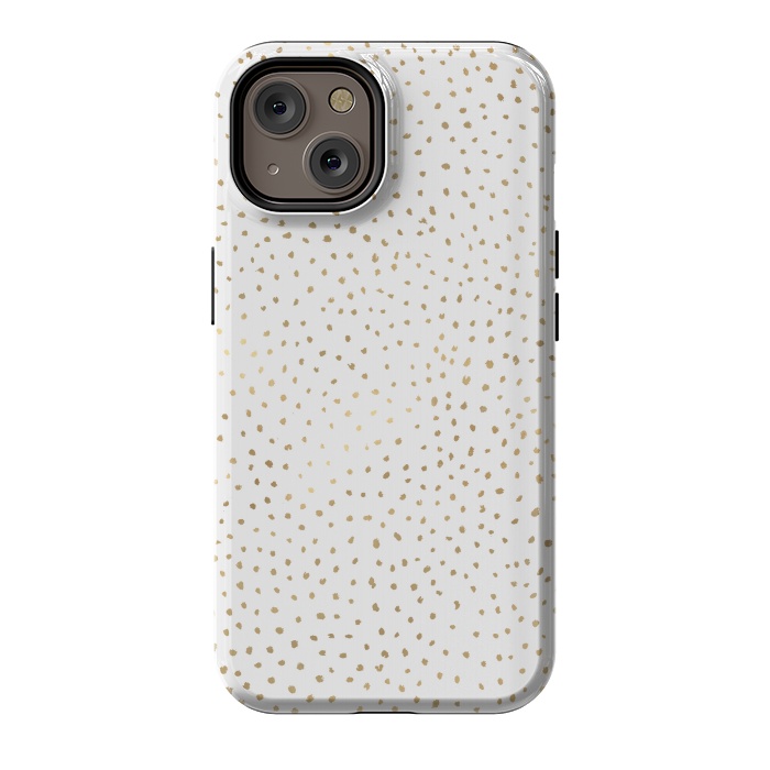 iPhone 14 StrongFit Dotted Gold by Caitlin Workman