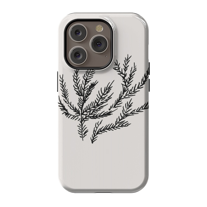 iPhone 14 Pro StrongFit Summer Coral Fern by Caitlin Workman