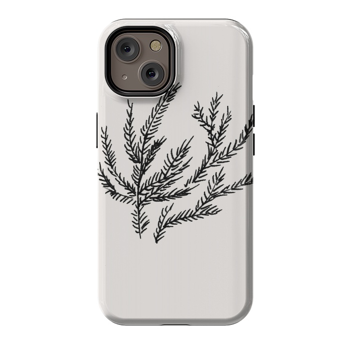 iPhone 14 StrongFit Summer Coral Fern by Caitlin Workman