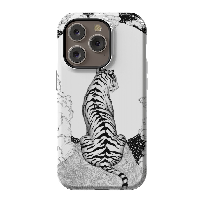 iPhone 14 Pro StrongFit Tiger Moon by ECMazur 