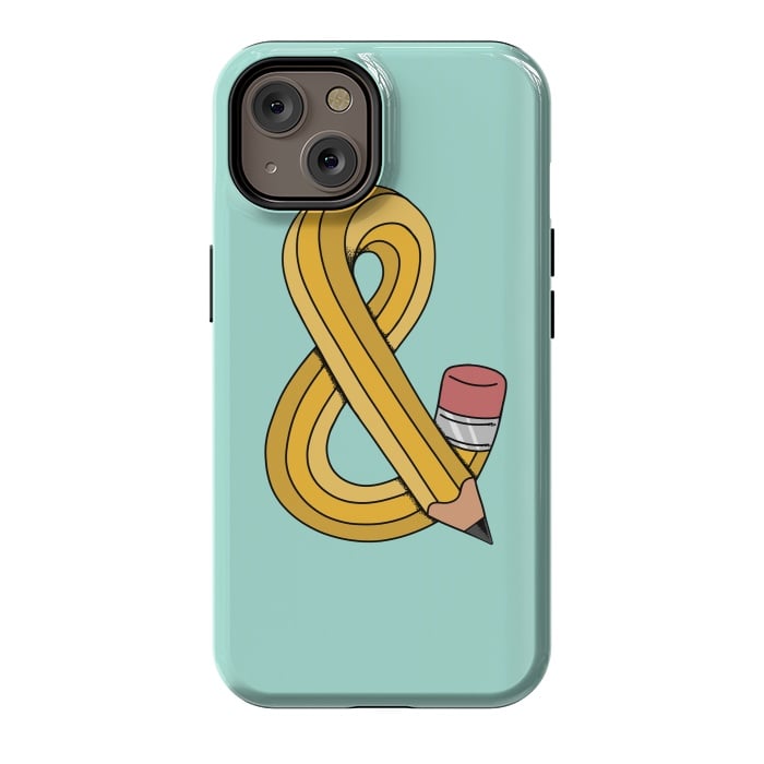 iPhone 14 StrongFit Ampersand Pencil Green by Coffee Man