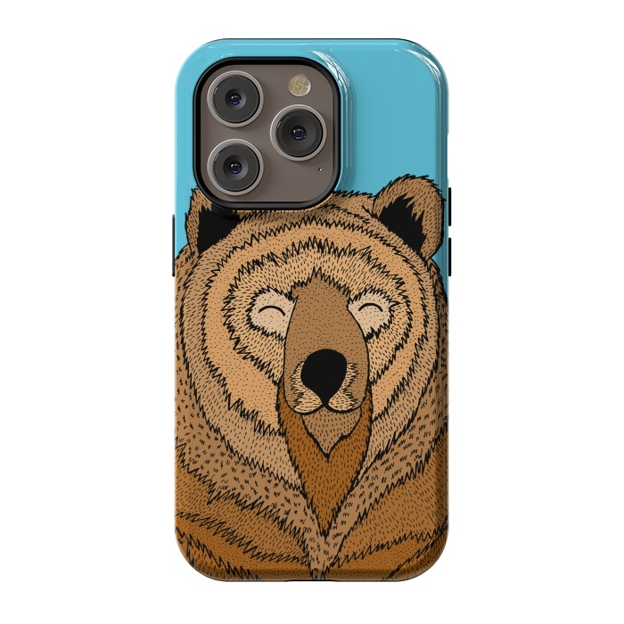 iPhone 14 Pro StrongFit Happy Bear by Steve Wade (Swade)