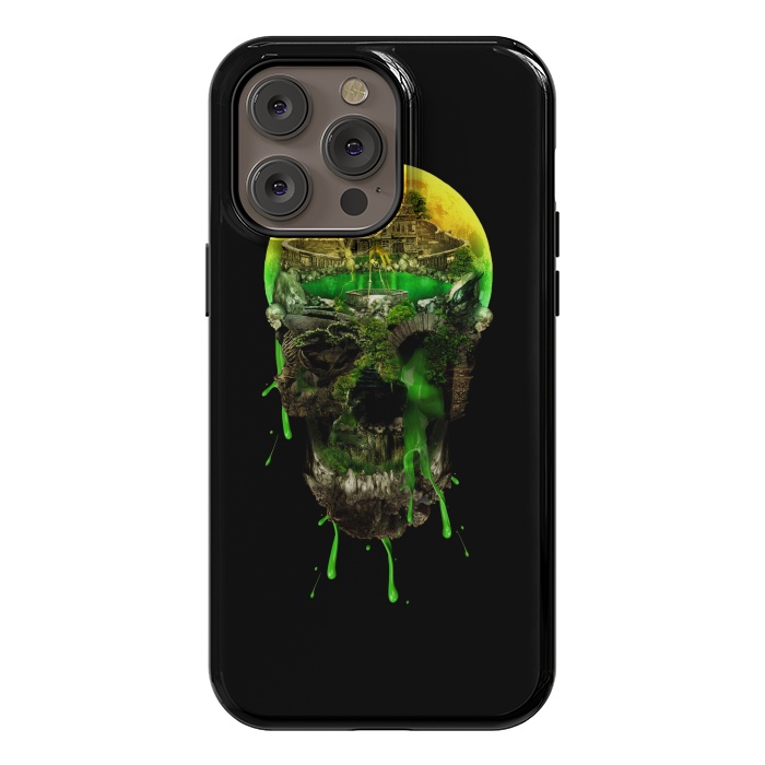 iPhone 14 Pro max StrongFit Haunted Skull by Riza Peker