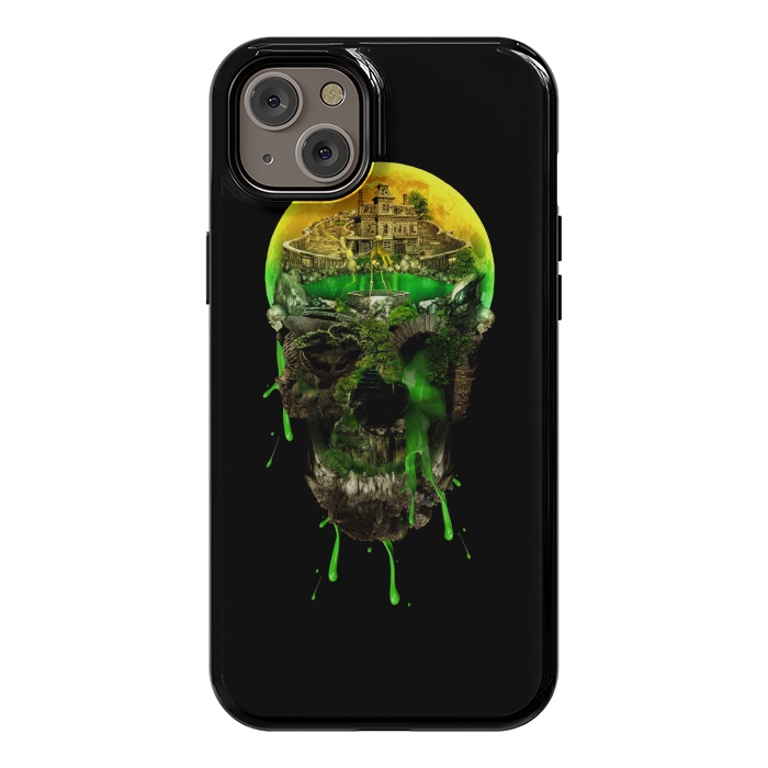 iPhone 14 Plus StrongFit Haunted Skull by Riza Peker