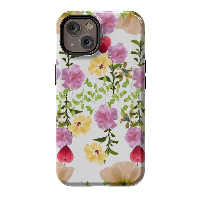 iPhone 14 StrongFit Colorful Flower Collage by Zala Farah