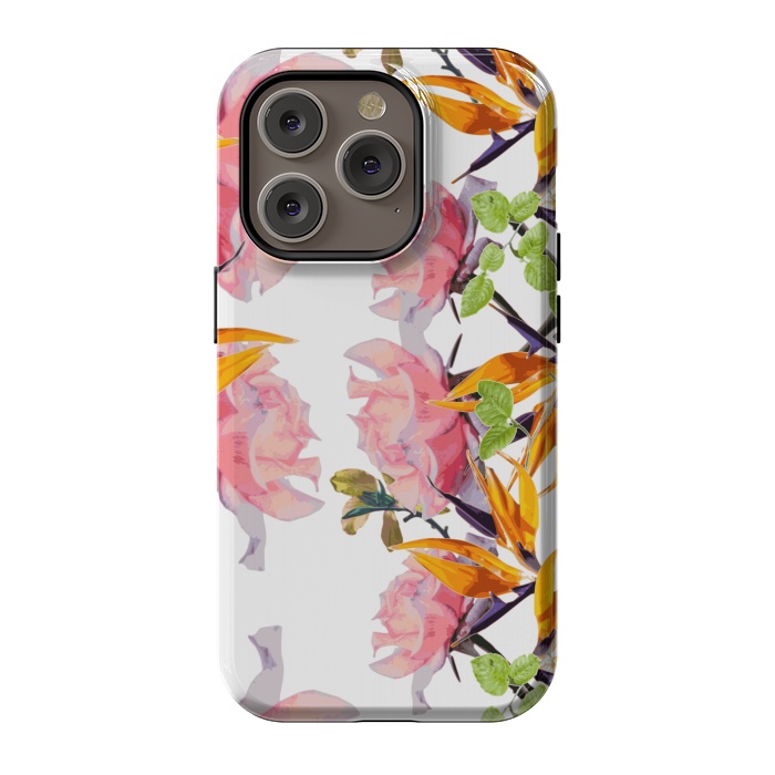 iPhone 14 Pro StrongFit Lush Watercolor Florals by Zala Farah