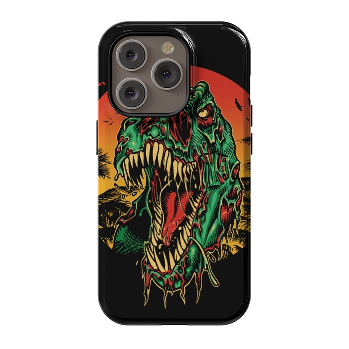 iPhone 14 Pro StrongFit Zombie T-Rex by Branko Ricov