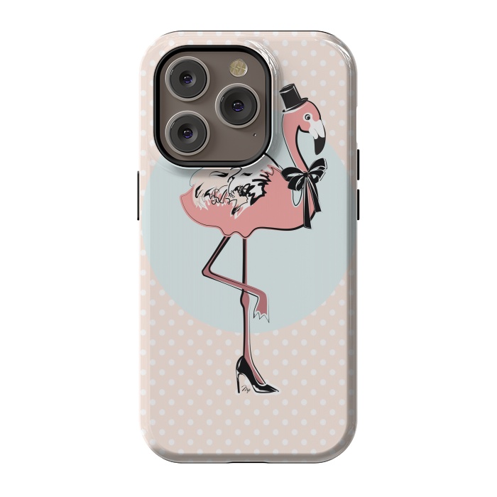 iPhone 14 Pro StrongFit Stylish Flamingo by Martina