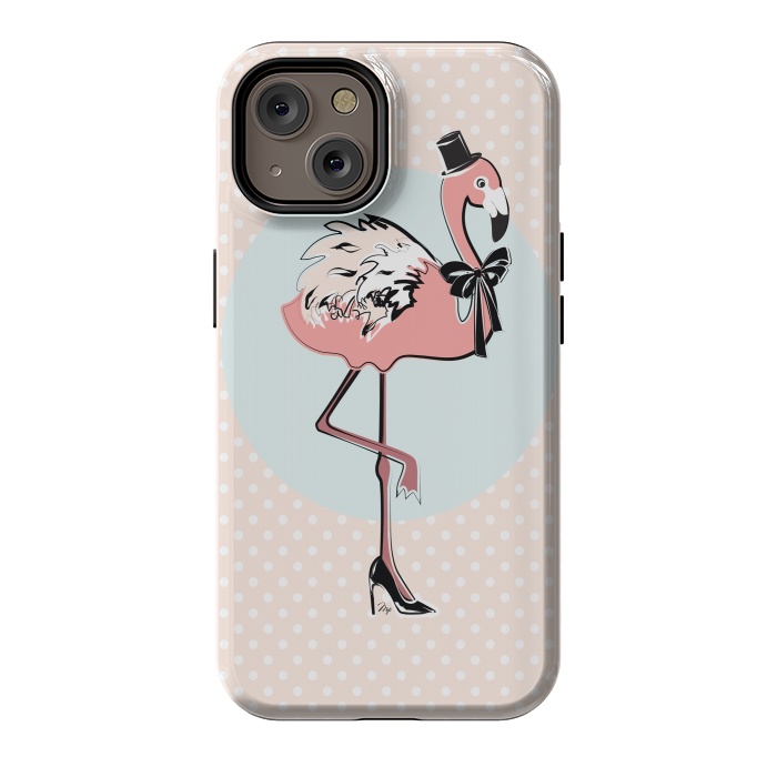 iPhone 14 StrongFit Stylish Flamingo by Martina
