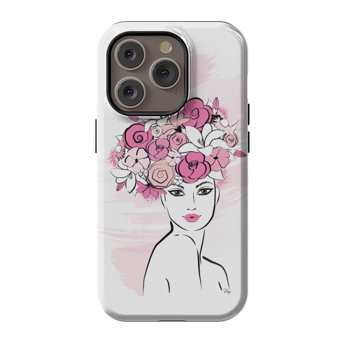 iPhone 14 Pro StrongFit Flower Crown Girl by Martina