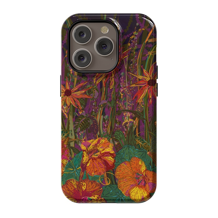 iPhone 14 Pro StrongFit Autumn Flowers by Lotti Brown