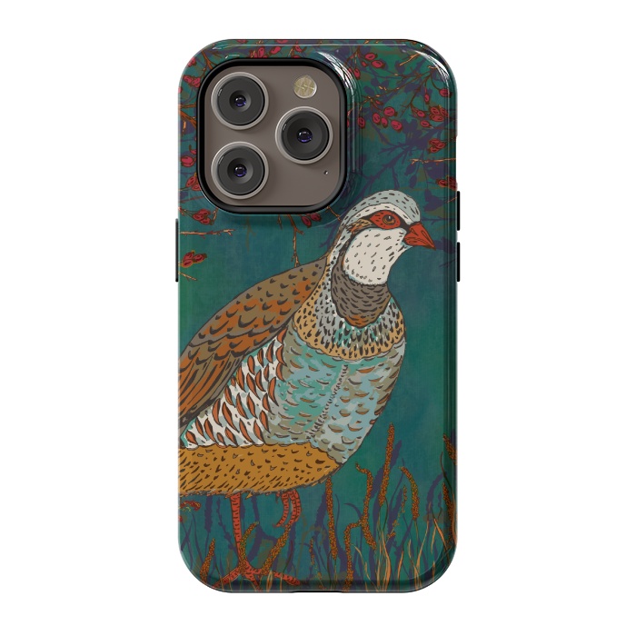 iPhone 14 Pro StrongFit Partridge by Lotti Brown