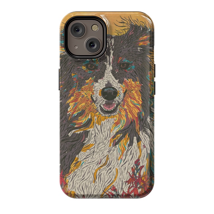 iPhone 14 StrongFit Border Collie by Lotti Brown