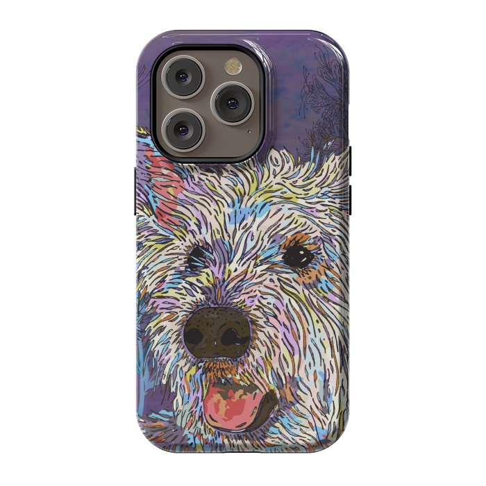 iPhone 14 Pro StrongFit West Highland Terrier (Westie) by Lotti Brown