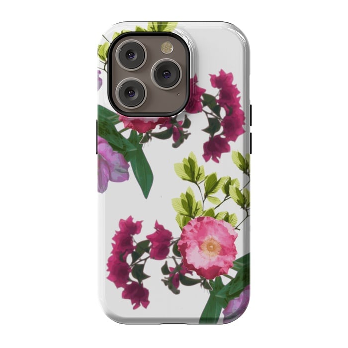 iPhone 14 Pro StrongFit Colorful Floral Print by Zala Farah