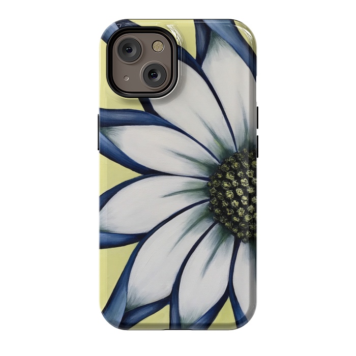 iPhone 14 StrongFit White African Daisy by Denise Cassidy Wood