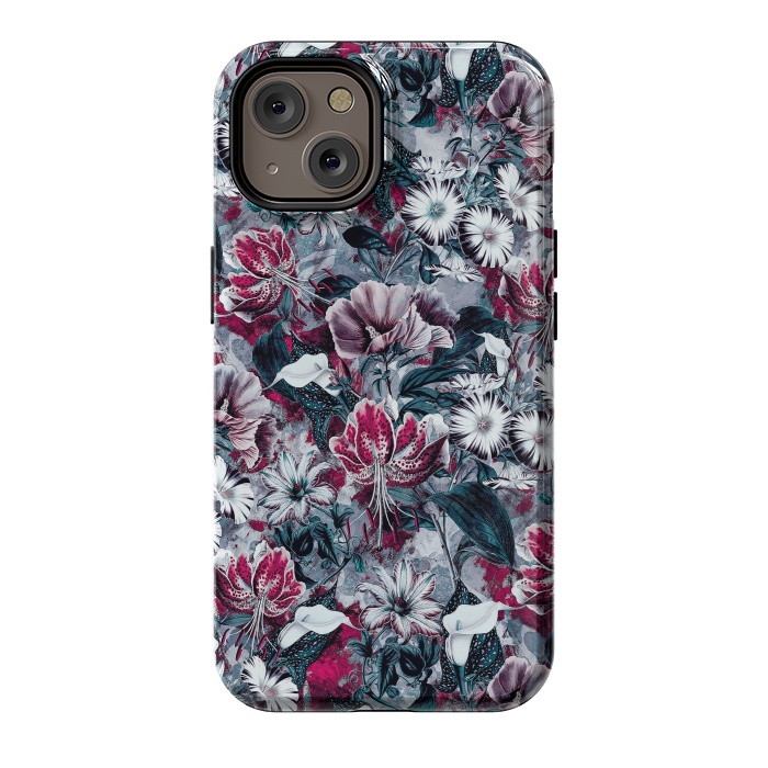 iPhone 14 StrongFit Floral Blue by Riza Peker